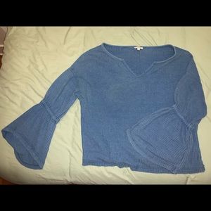 Umgee Waffle bell sleeve top